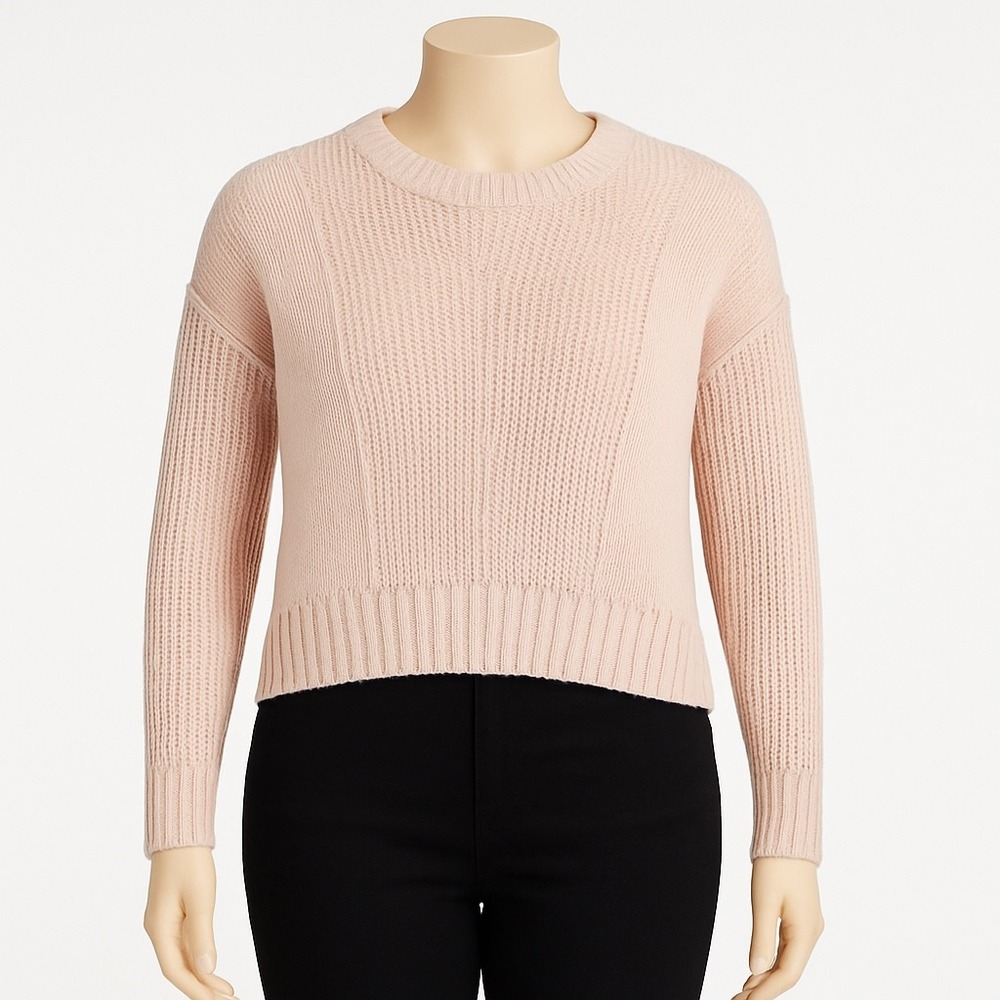 Rails Elsa Sweater Cropped‎ Crewneck Pullover Lightweight Blush Pink Casual XS